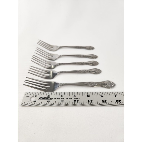 Rogers Stainless Steel Love Joy Pattern Flatware 10 Piece Lot Spoons Forks Repla - Picture 10 of 14